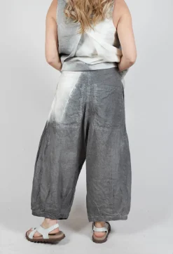 Pleat Linen Trousers in Asteroid Pigment