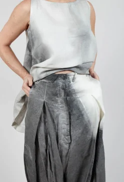 Pleat Linen Trousers in Asteroid Pigment
