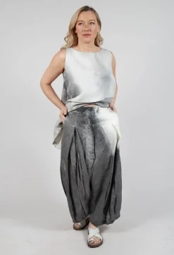 Pleat Linen Trousers in Asteroid Pigment