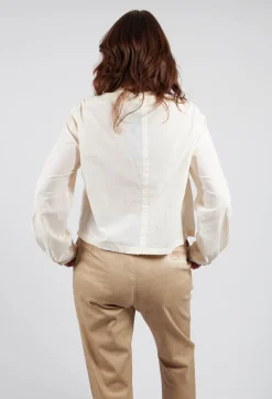Pleat Shirt in Cream