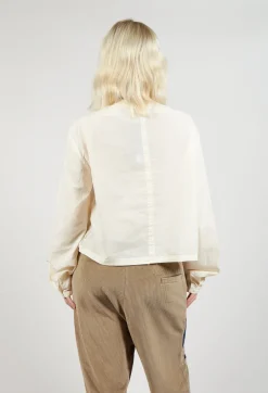 Pleat Shirt in Cream
