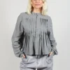 Pleat Shirt in Slate