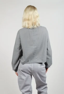 Pleat Shirt in Slate