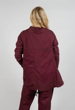 Pleat Top in Merlot Cloud
