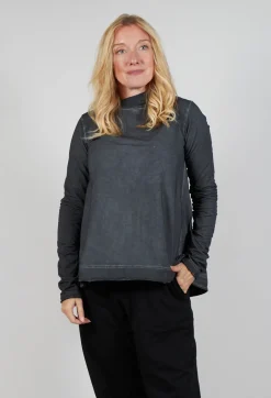 Pleat Top in Slate Cloud