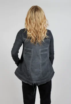 Pleat Top in Slate Cloud