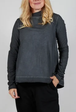 Pleat Top in Slate Cloud