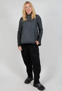 Pleat Top in Slate Cloud