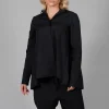 Pleated Back Shirt in Black