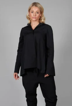 Pleated Back Shirt in Black