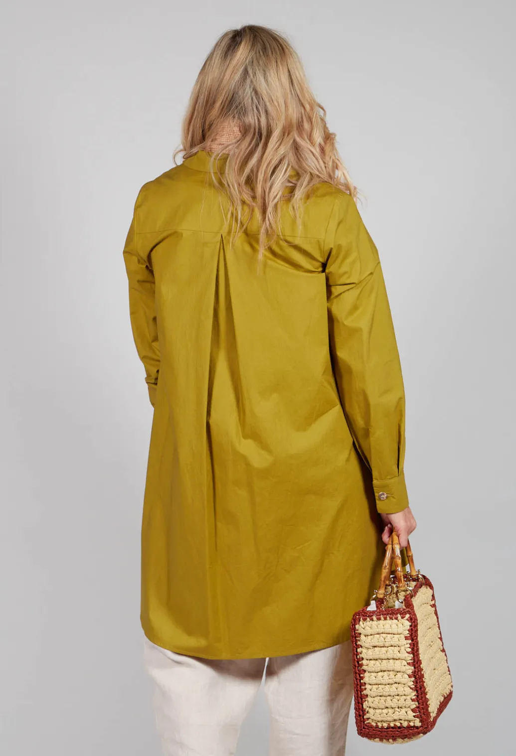 Pleated Back Shirt in Foglia