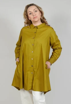 Pleated Back Shirt in Foglia