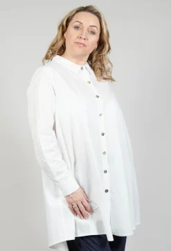 Pleated Back Shirt in Rice