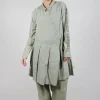 Pleated Hem Shirt Dress in Defender Print