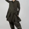 Pleated Hem Shirt Dress in Jungle Print