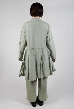 Pleated Hem Shirt Dress in Defender Print