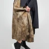 Pleated Lona Skirt in Bronze