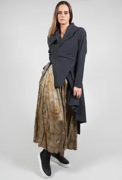 Pleated Lona Skirt in Bronze