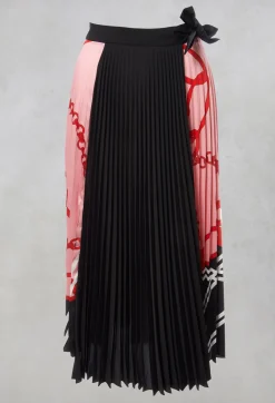 Pleated Midi Skirt in Nude