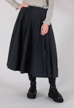 Pleated Nayati Skirt in Ardoise