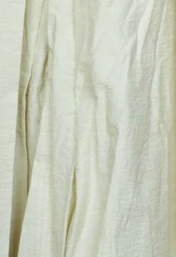 Pleated Nayati Skirt in White Clay