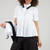 Pleated Shirt in White