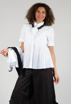 Pleated Shirt in White