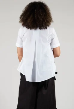 Pleated Shirt in White