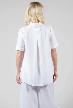 Pleated Shirt in White