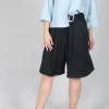 Pleated Shorts in Black