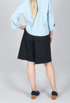 Pleated Shorts in Black