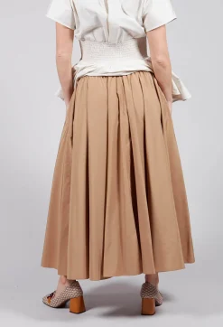 Pleated Skirt in Camel