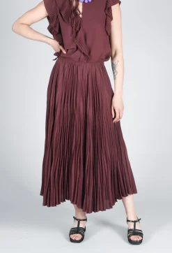 Pleated Skirt in Cocoa