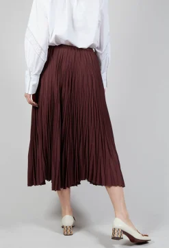 Pleated Skirt in Cocoa