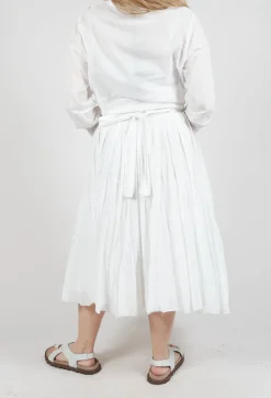 Pleated Skirt in Starwhite