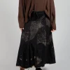Pleated Skirted in Latte Print