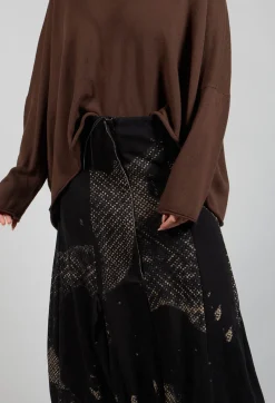 Pleated Skirted in Latte Print