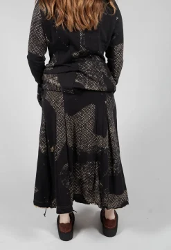 Pleated Skirted in Latte Print