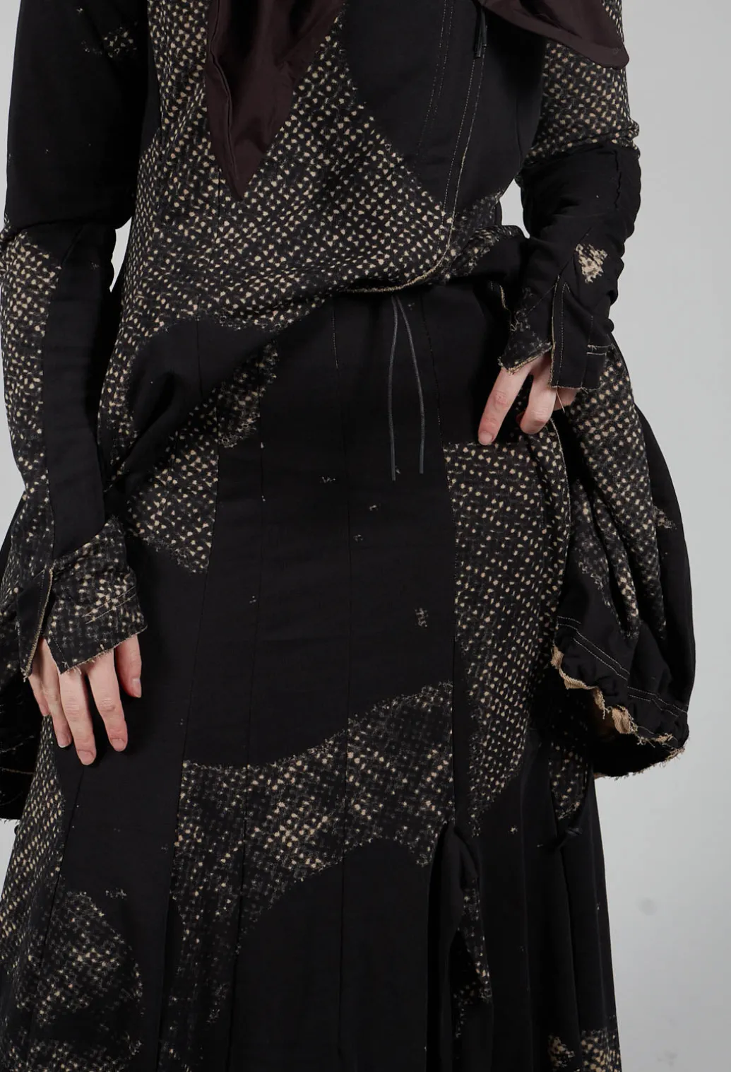 Pleated Skirted in Latte Print