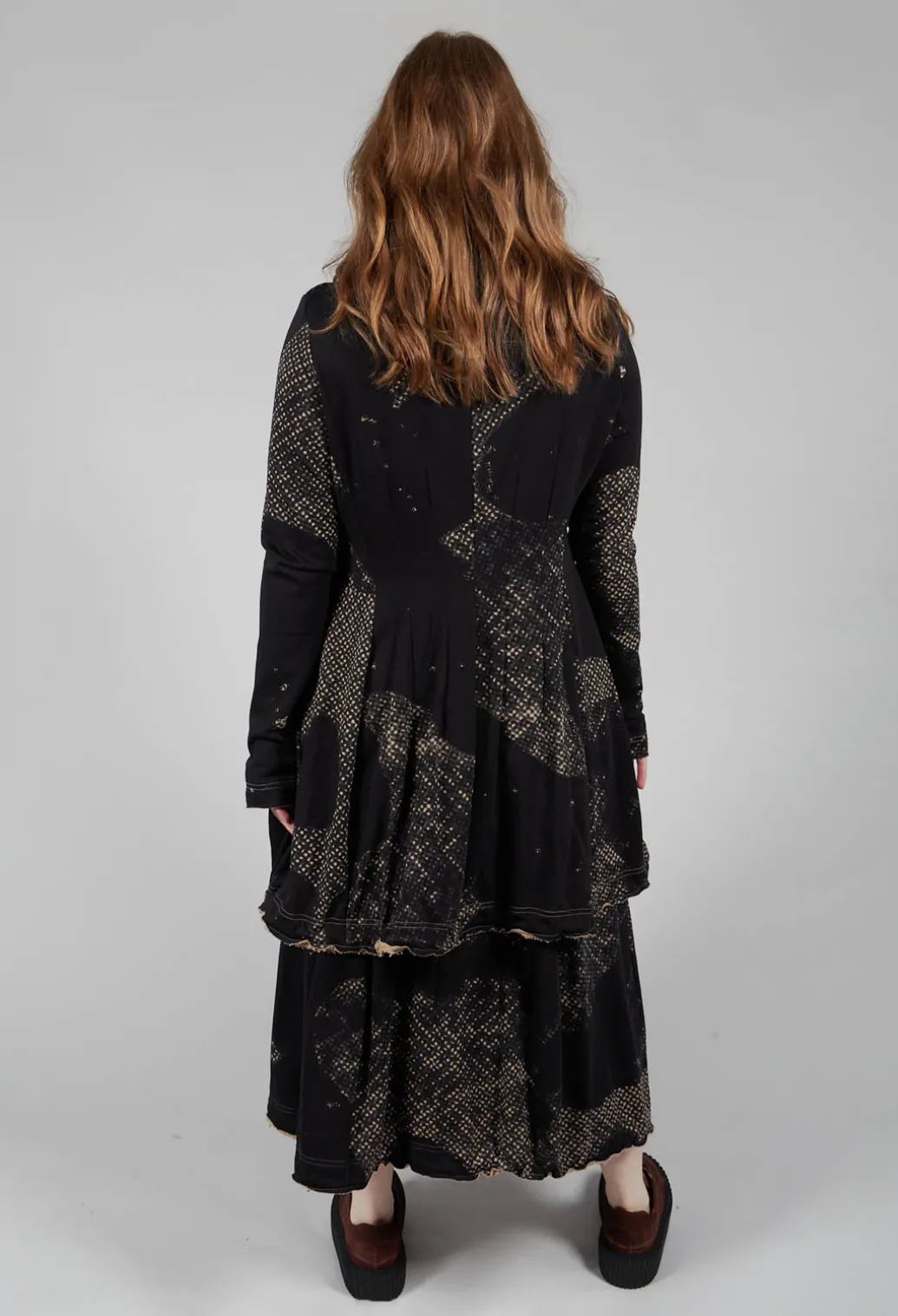 Pleated Skirted in Latte Print