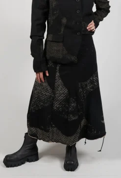 Pleated Skirted in Latte Print