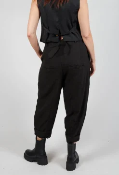 Pleated Trousers in Black
