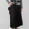 Pleated Utility Skirt in Nero