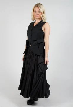 Pleated Utility Skirt in Nero