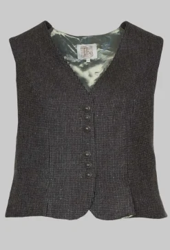 Pleated Waistcoat in Tweed