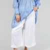 Pleated Wide Leg Trousers in White