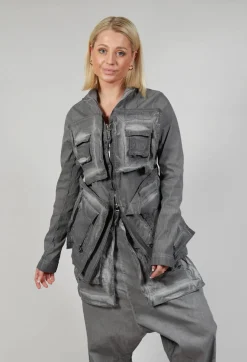 Pocket Jacket in C.Coal 70% Cloud