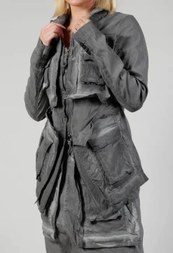 Pocket Jacket in C.Coal 70% Cloud
