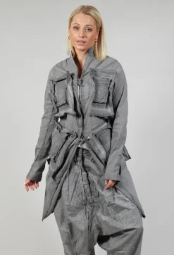 Pocket Overcoat in C.Coal 70% Cloud