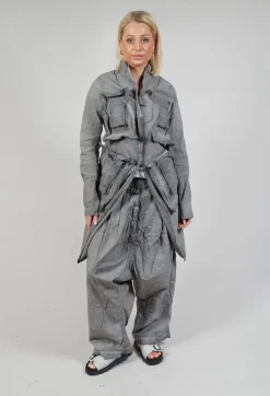Pocket Overcoat in C.Coal 70% Cloud